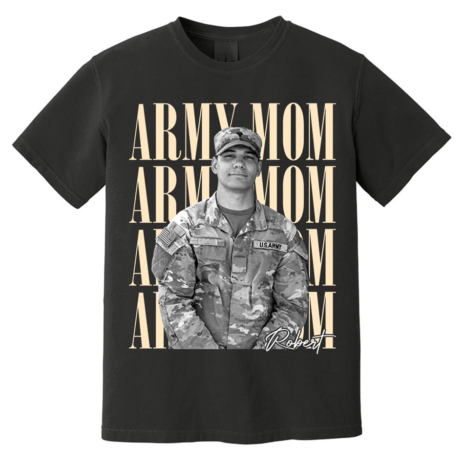 Retro Vintage Photo And Proud Military Family - Personalized Shirt Custom Graduate Picture Shirt Military Family Matching Shirt H2511 Trna
