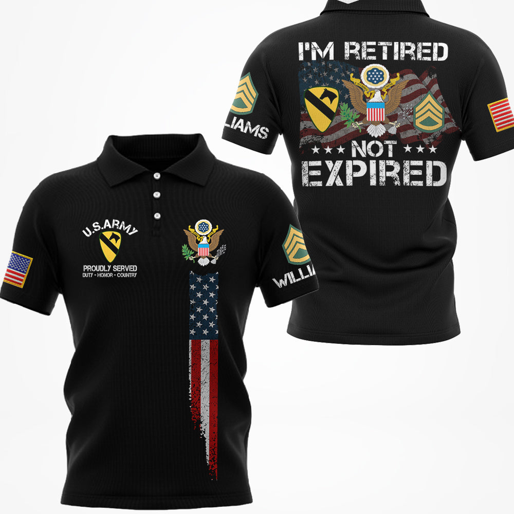 I'm Retired Not Expired Personalized All Over Print Shirt For Veteran H2511