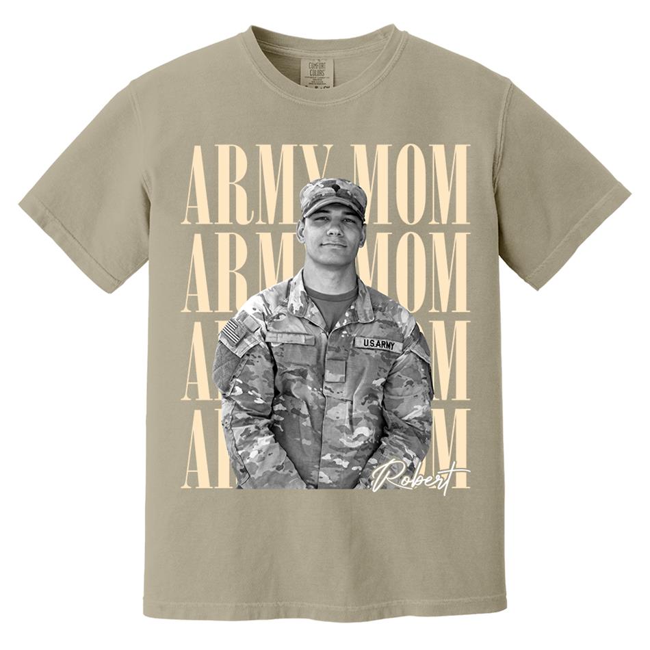Retro Vintage Photo And Proud Military Family - Personalized Shirt Custom Graduate Picture Shirt Military Family Matching Shirt H2511 Trna
