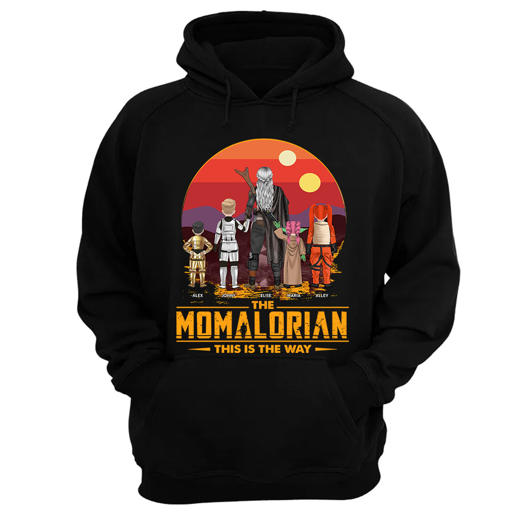 Custom Momalorian This Is The Way Shirt - Tatooine Sunset Shirt Gift For Mom