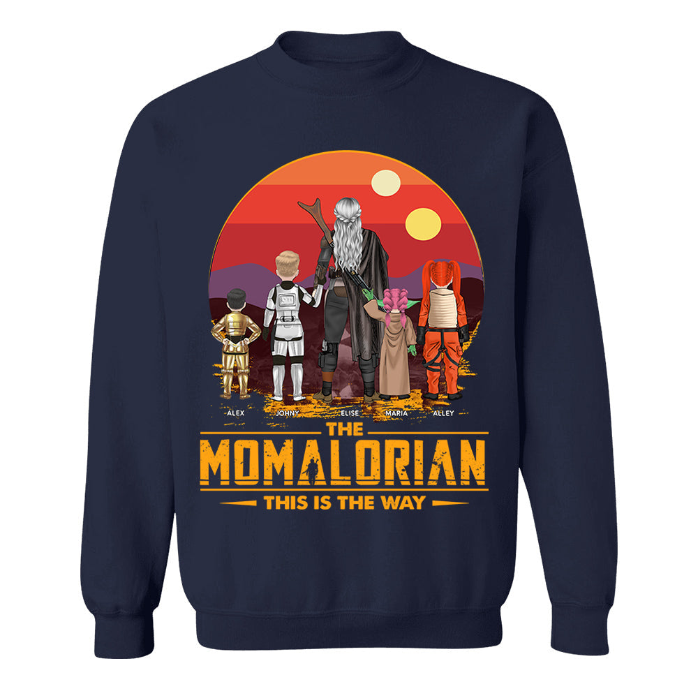 Custom Momalorian This Is The Way Shirt - Tatooine Sunset Shirt Gift For Mom