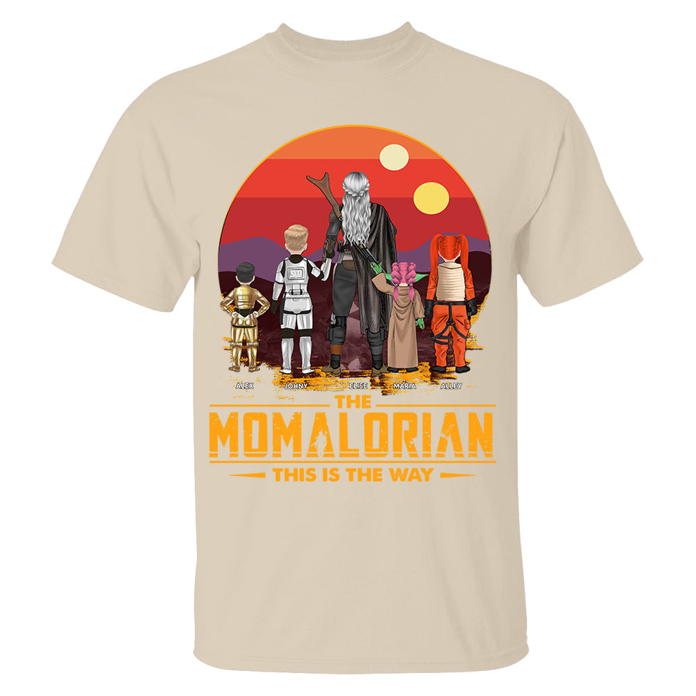 Custom Momalorian This Is The Way Shirt - Tatooine Sunset Shirt Gift For Mom
