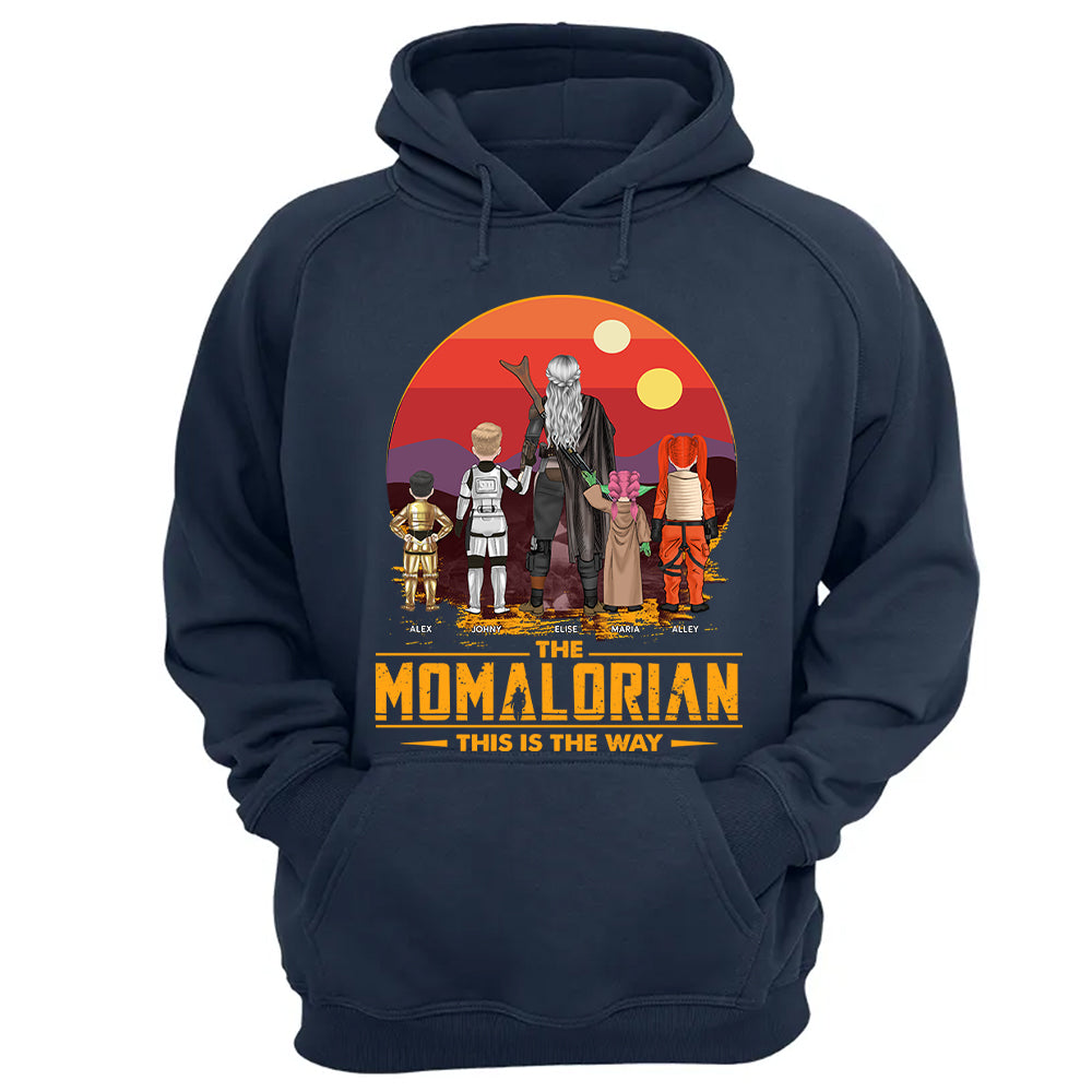 Custom Momalorian This Is The Way Shirt - Tatooine Sunset Shirt Gift For Mom