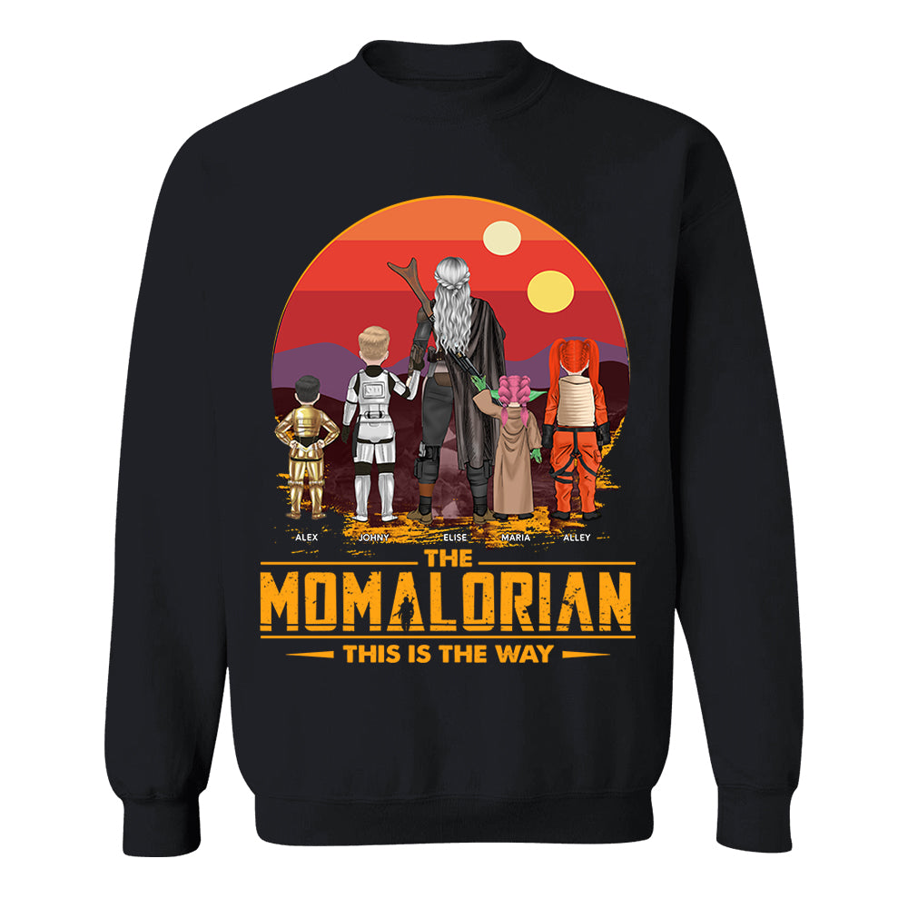 Custom Momalorian This Is The Way Shirt - Tatooine Sunset Shirt Gift For Mom