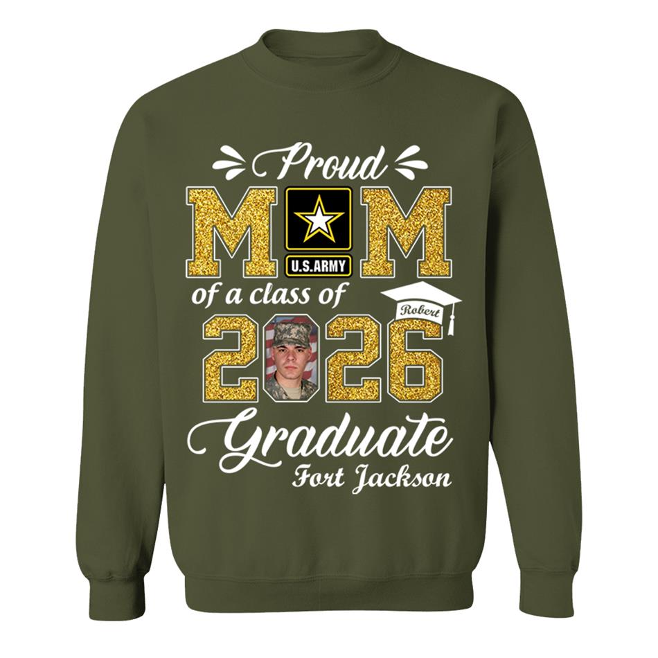 Personalized Military Graduation Shirts Proud Mom Of a Class of 2026 Graduate Custom Shirt For Proud Family Member Graduation Hoodie H2511