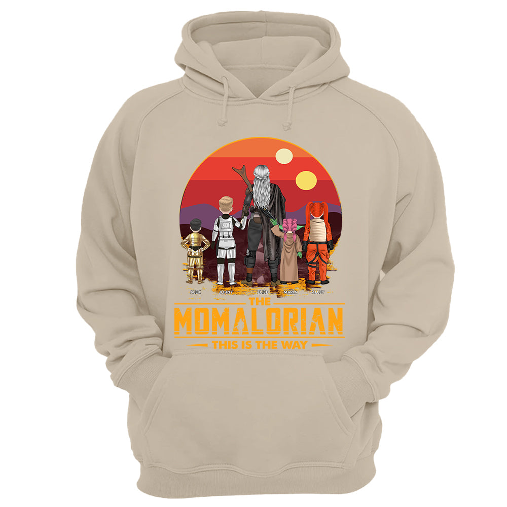 Custom Momalorian This Is The Way Shirt - Tatooine Sunset Shirt Gift For Mom