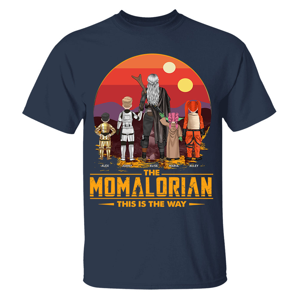 Custom Momalorian This Is The Way Shirt - Tatooine Sunset Shirt Gift For Mom
