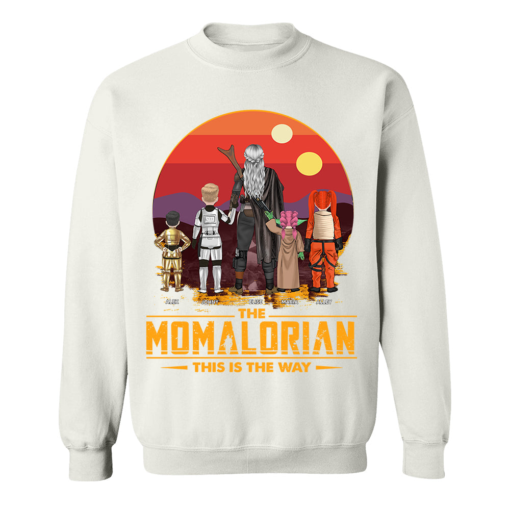 Custom Momalorian This Is The Way Shirt - Tatooine Sunset Shirt Gift For Mom