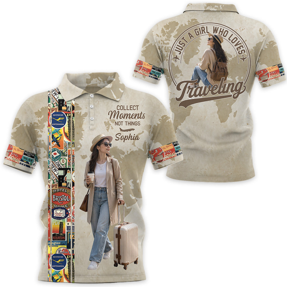 Just A Boy Who Loves Traveling – Custom Photo Vacation T-Shirt for Adventure Lovers Na02 Hv01
