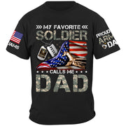 My Favorite Soldier Calls Me Mom Dad Proud Army Family Personalized Shirt For Military Family Member H2511