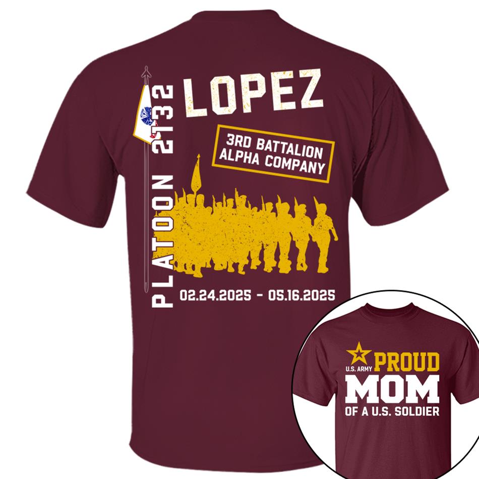 Proud Mom Of A US Soldier Custom Graduation Shirt For US Military Mom Dad Family Proud Shirt For Graduationn Day H2511 Trna