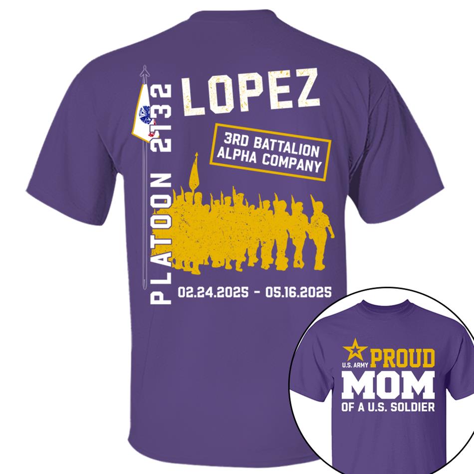 Proud Mom Of A US Soldier Custom Graduation Shirt For US Military Mom Dad Family Proud Shirt For Graduationn Day H2511 Trna
