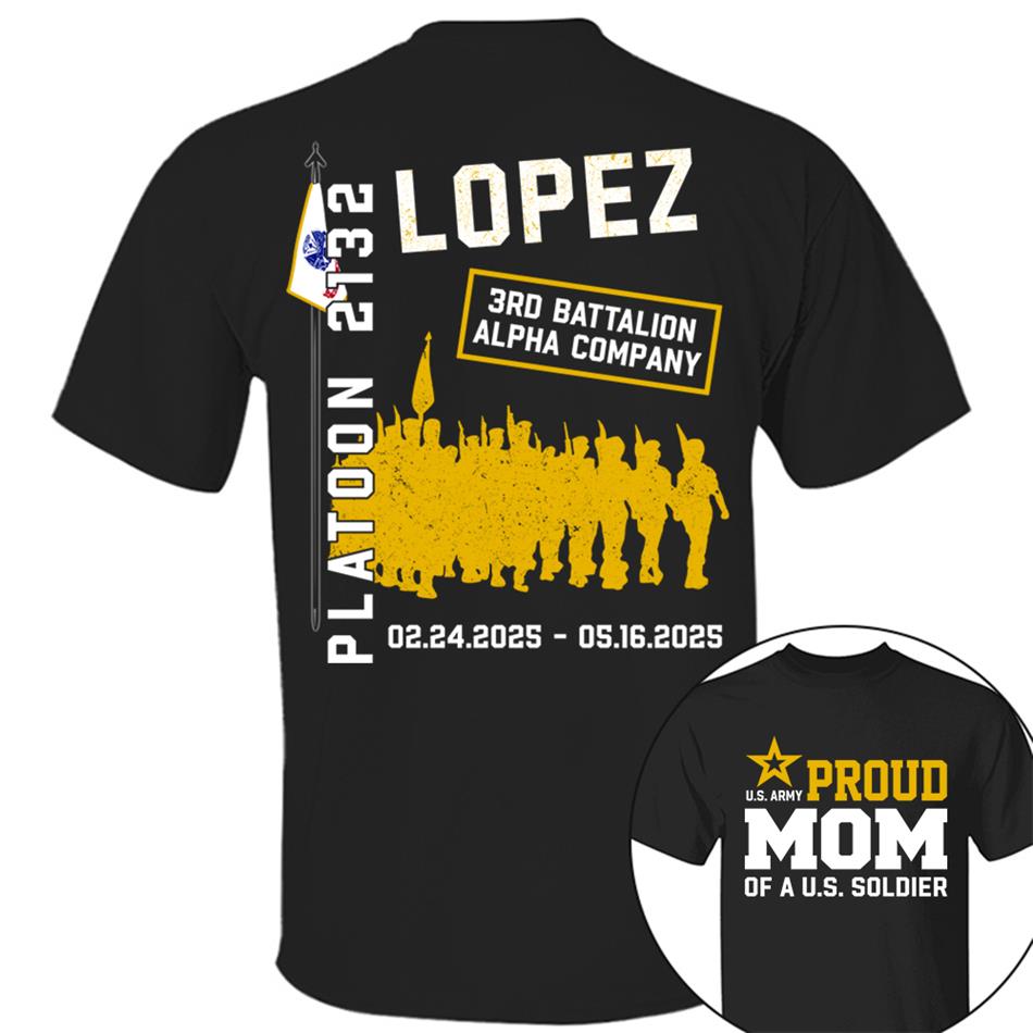 Proud Mom Of A US Soldier Custom Graduation Shirt For US Military Mom Dad Family Proud Shirt For Graduationn Day H2511 Trna