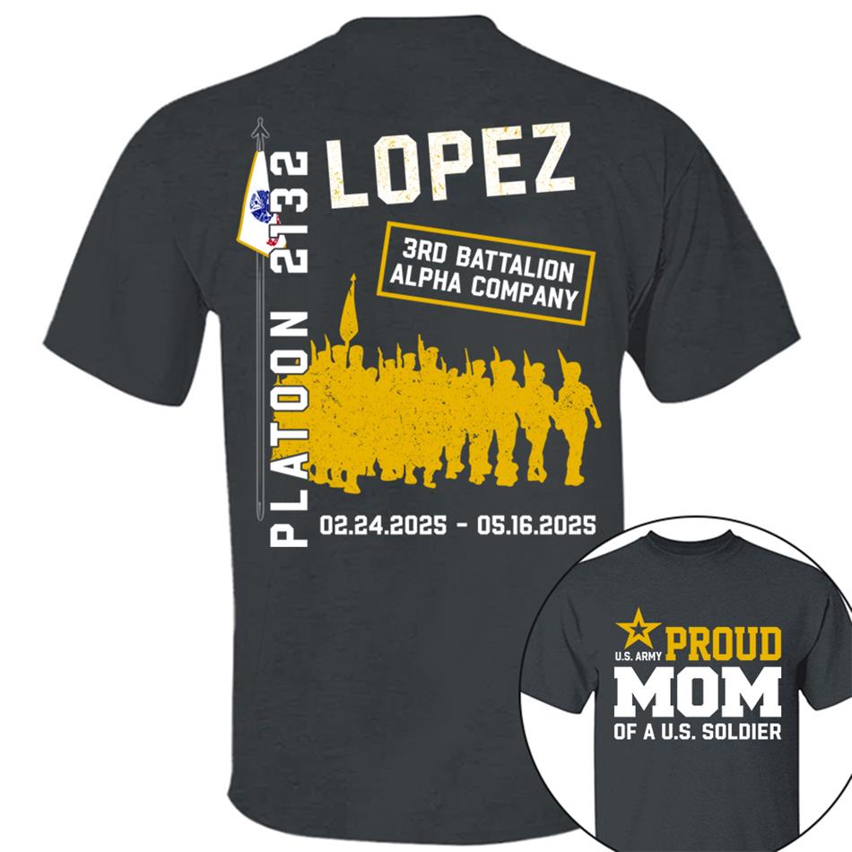 Proud Mom Of A US Soldier Custom Graduation Shirt For US Military Mom Dad Family Proud Shirt For Graduationn Day H2511 Trna