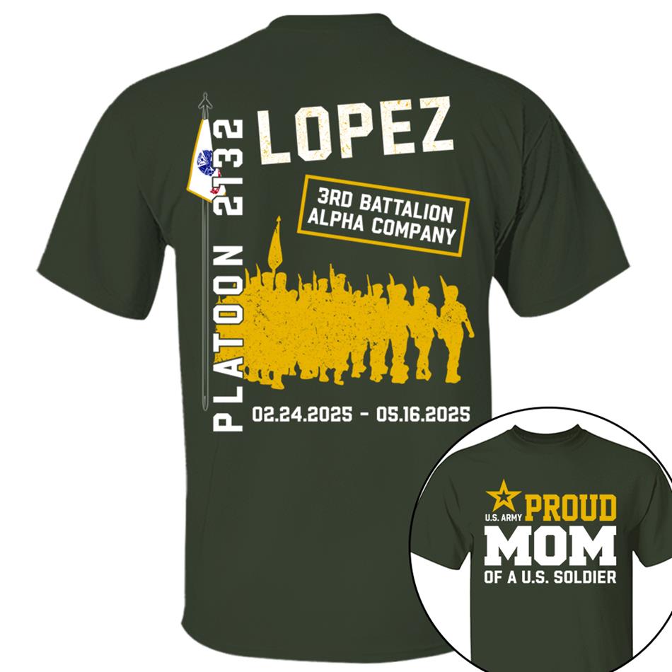 Proud Mom Of A US Soldier Custom Graduation Shirt For US Military Mom Dad Family Proud Shirt For Graduationn Day H2511 Trna