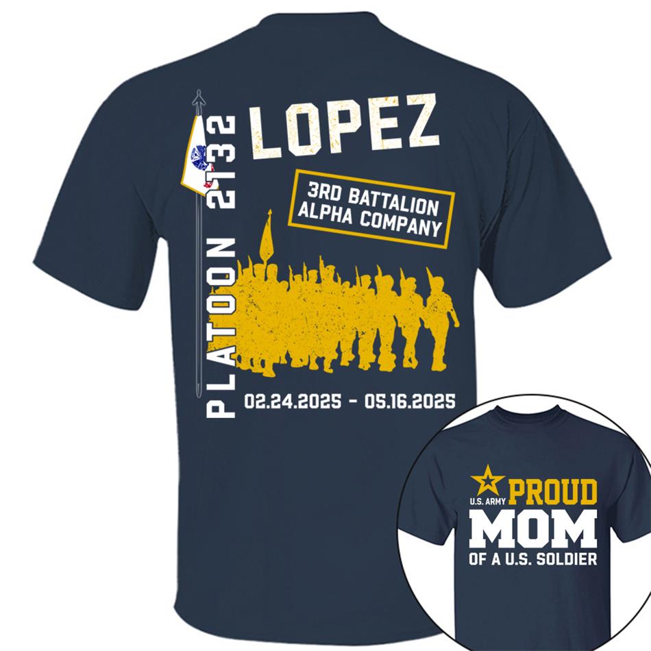Proud Mom Of A US Soldier Custom Graduation Shirt For US Military Mom Dad Family Proud Shirt For Graduationn Day H2511 Trna