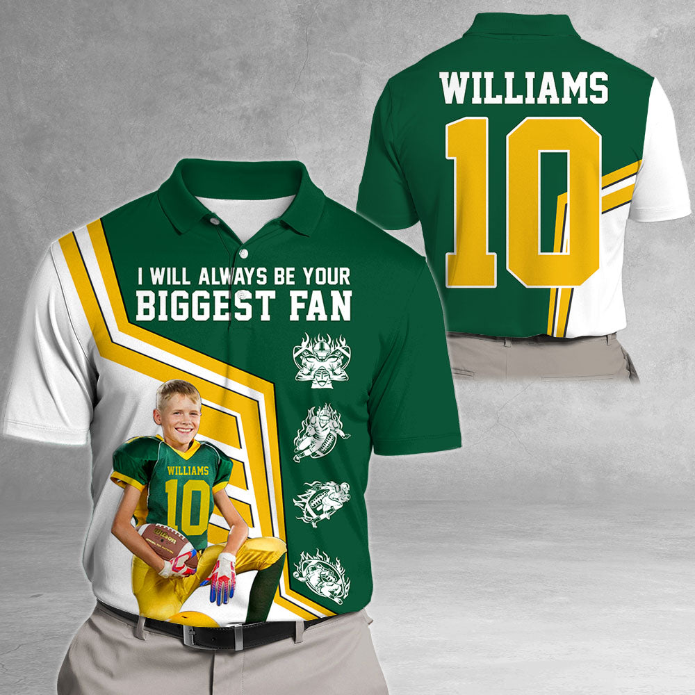 I Will Always Be Your Biggest Fan Personalized All Over Print Shirt For Football Mom Grandma Sport Family H2511