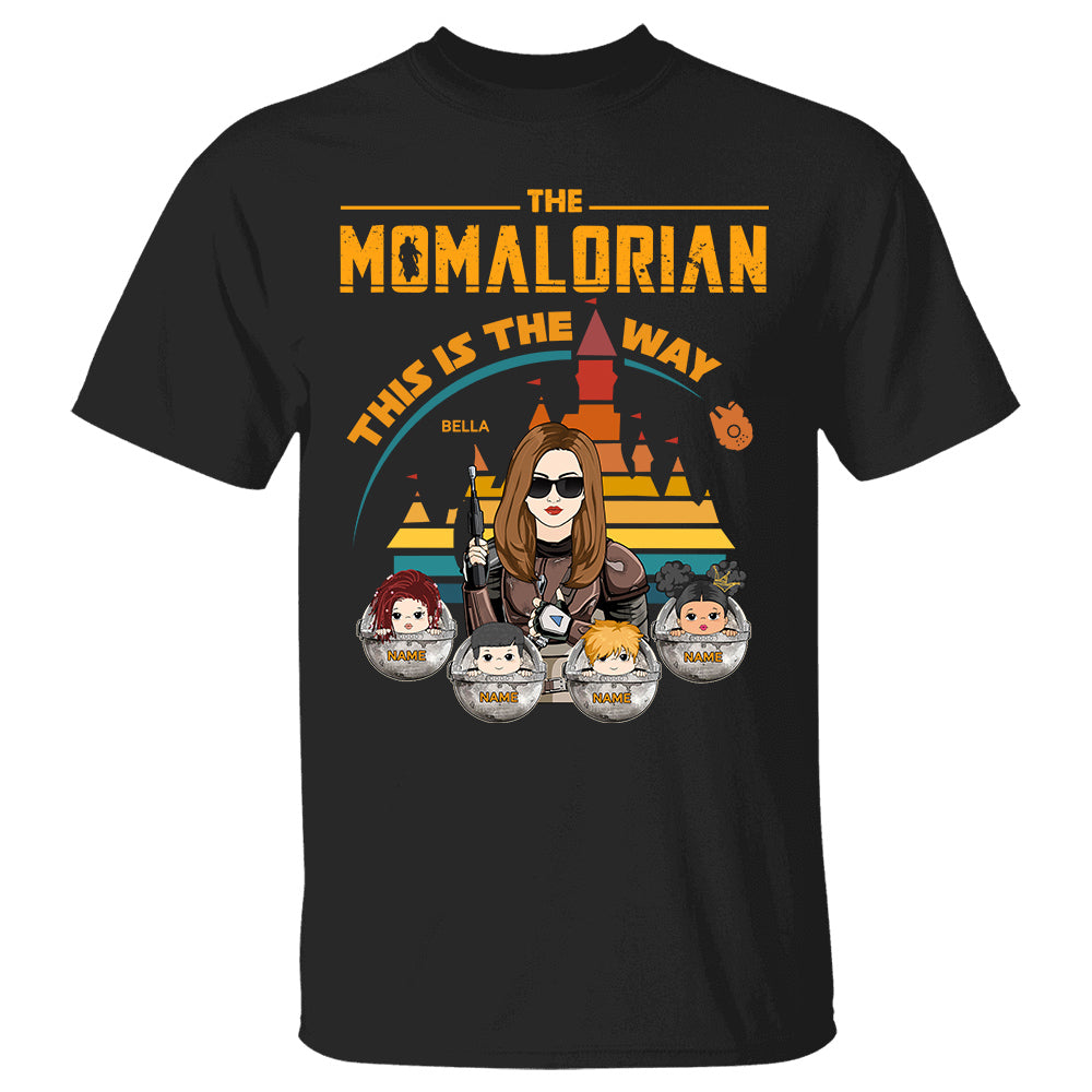 The Momalorian This Is The Way - Personalized Shirt Custom Nickname With Kids Gift For Mom