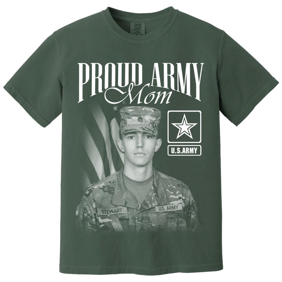 Proud Army Mom Custom Washed Tee Retro Bootleg Shirt For Military Family Day Training Graduate Family Member Shirt H2511 Trna