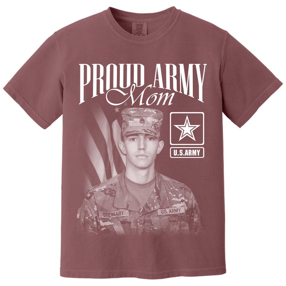 Proud Army Mom Custom Washed Tee Retro Bootleg Shirt For Military Family Day Training Graduate Family Member Shirt H2511 Trna