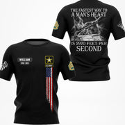 The Fastest Way To A Man's Heart Is 2970 Feet Per Second Personalized All Over Print Shirt For Veteran H2511