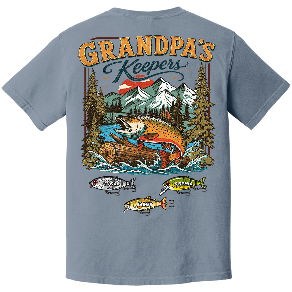 Grandpa’s Keepers T-Shirt – Personalized Fishing Grandpa Shirt Vr2 T24