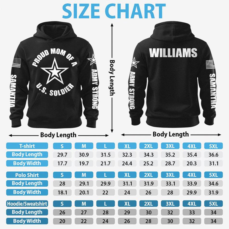 Proud Mom Of A US Soldier Custom All Over Print Shirt Hoodies Gift For US Military Family H2511 Trna