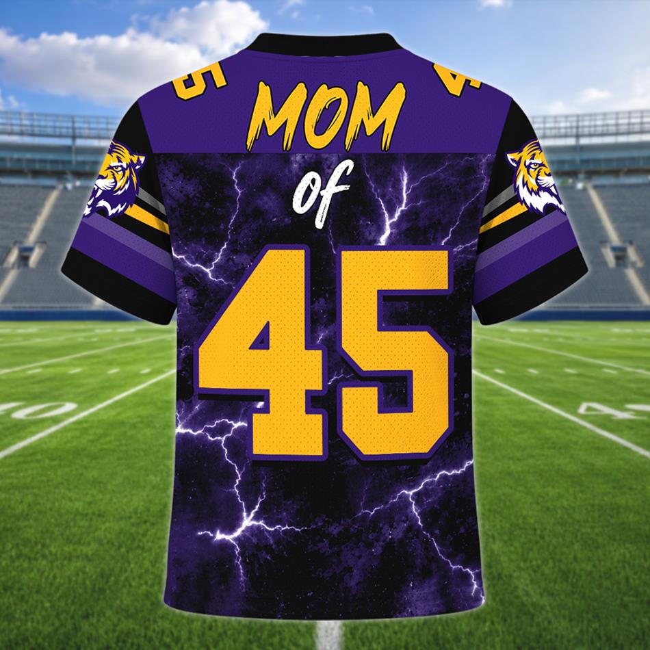 Custom Photo I Will Always Your Biggest Fan – Personalized Football Mom Jersey with Custom Photo, Name & Number H2511 Trna