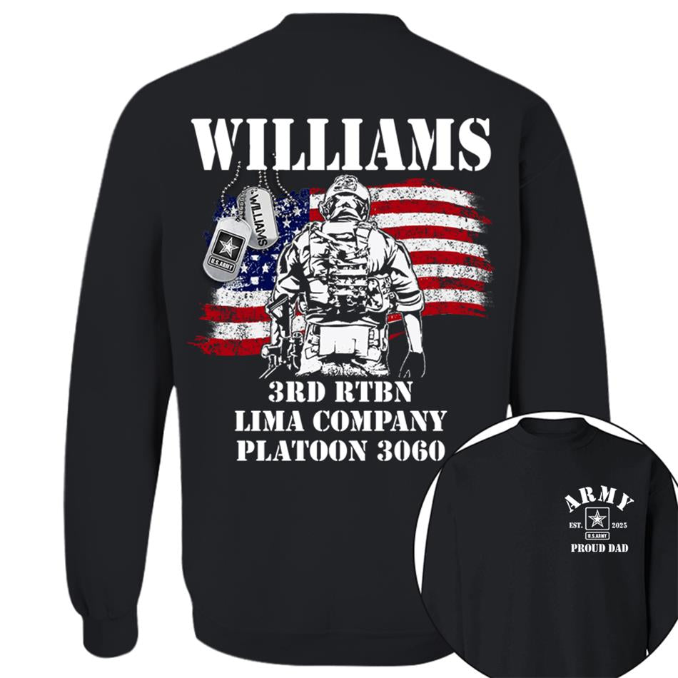 Proud Army Military Mom Dad Custom Shirt For Military Family Member Soldier Graduration Shirt H2511 Trna