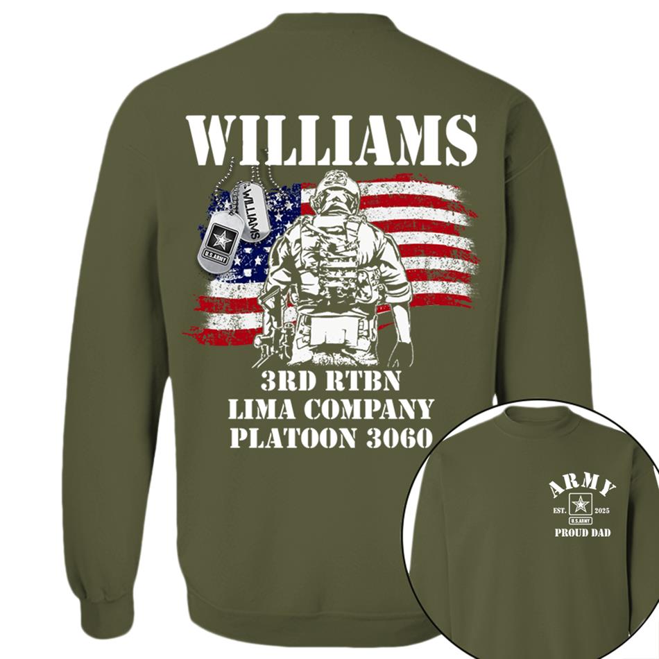 Proud Army Military Mom Dad Custom Shirt For Military Family Member Soldier Graduration Shirt H2511 Trna