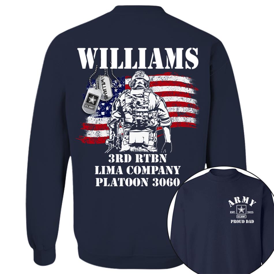 Proud Army Military Mom Dad Custom Shirt For Military Family Member Soldier Graduration Shirt H2511 Trna