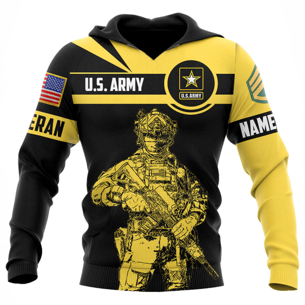 Veteran Shirt Custom Branch Rank Name All Over Print Shirt For Veteran H2511