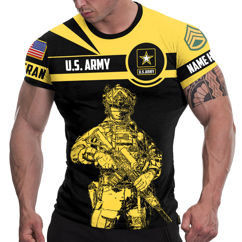 Veteran Shirt Custom Branch Rank Name All Over Print Shirt For Veteran H2511