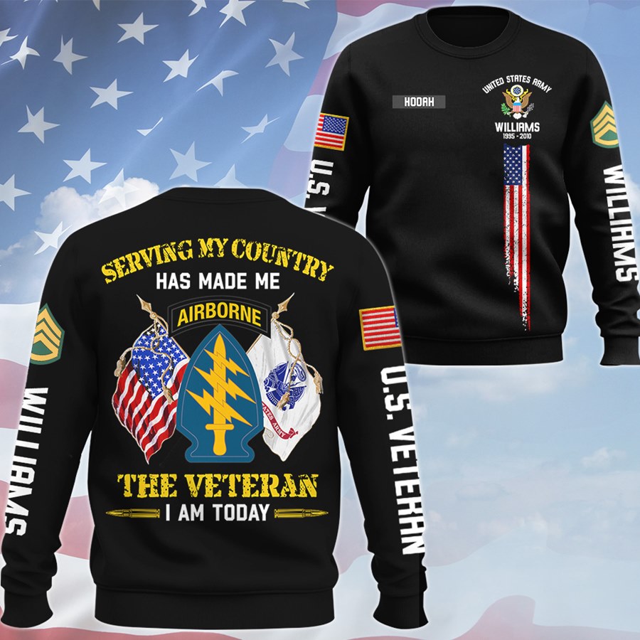 Serving My Country Has Made My The Veteran I Am Today All Over Print Shirt Gift For Veteran Dad Grandpa H2511 Trna