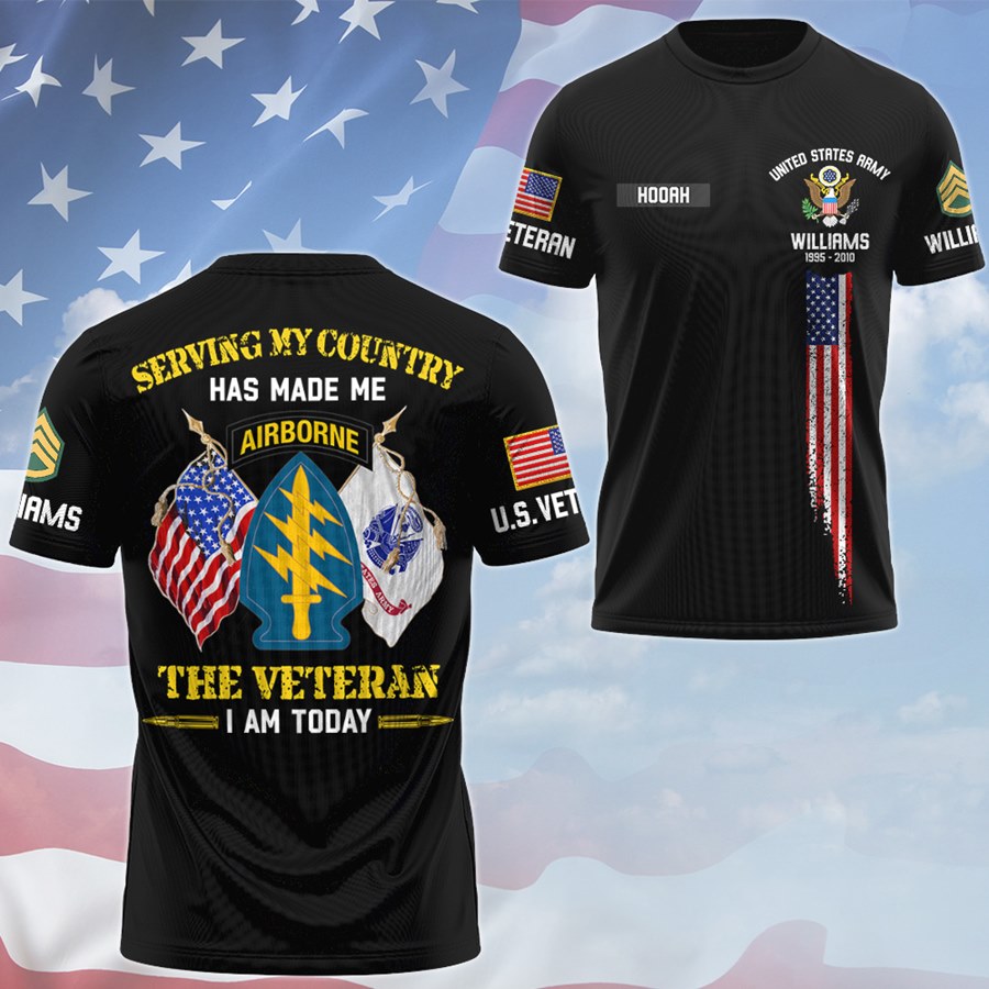 Serving My Country Has Made My The Veteran I Am Today All Over Print Shirt Gift For Veteran Dad Grandpa H2511 Trna