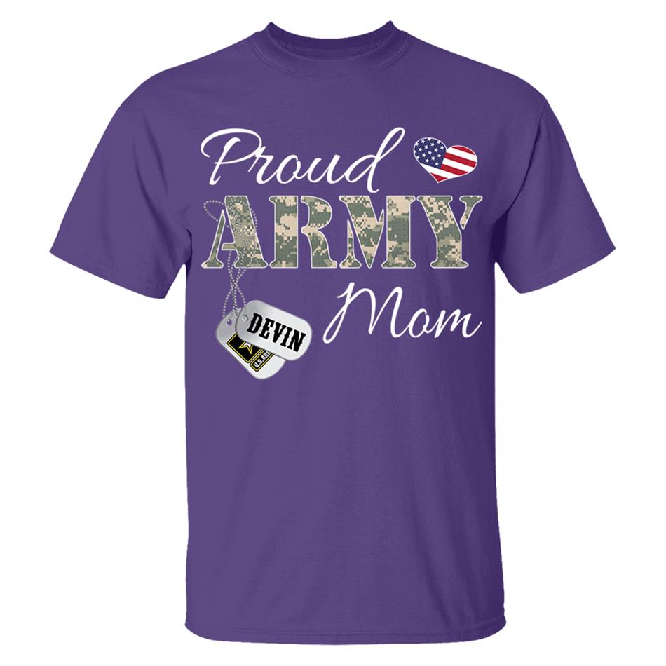 Proud Army Mom Dad Grandma Grandma Military Family Shirt Custom All Military Branches H2511 Trna