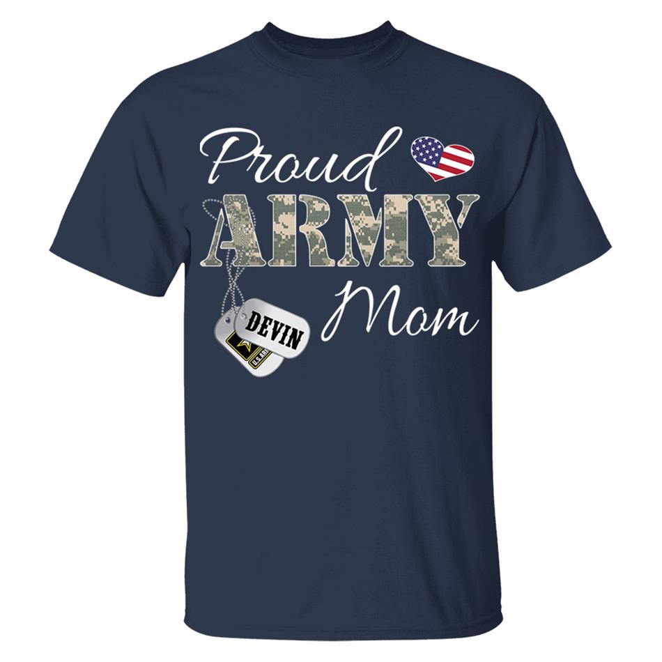 Proud Army Mom Dad Grandma Grandma Military Family Shirt Custom All Military Branches H2511 Trna