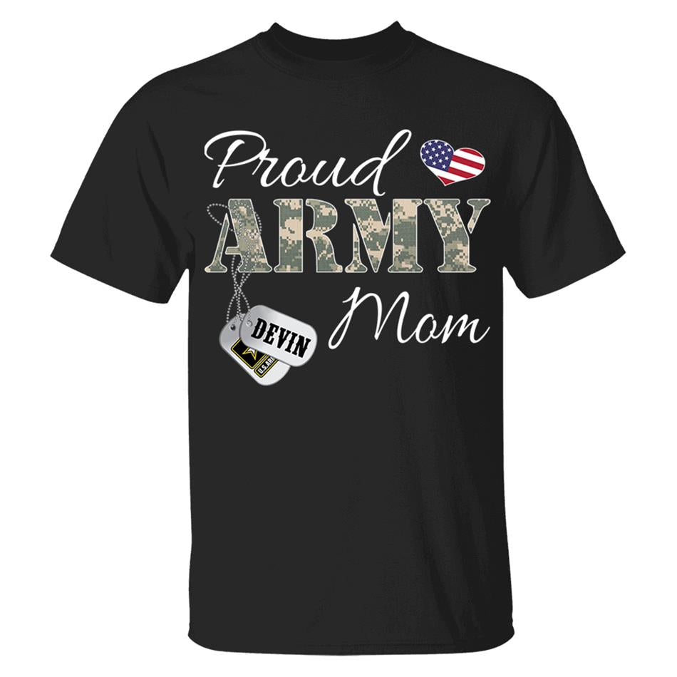 Proud Army Mom Dad Grandma Grandma Military Family Shirt Custom All Military Branches H2511 Trna
