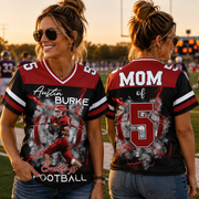 Personalied Football Jersey Shirt For Football Family Custom Photo Game Day Family Shirt H2511
