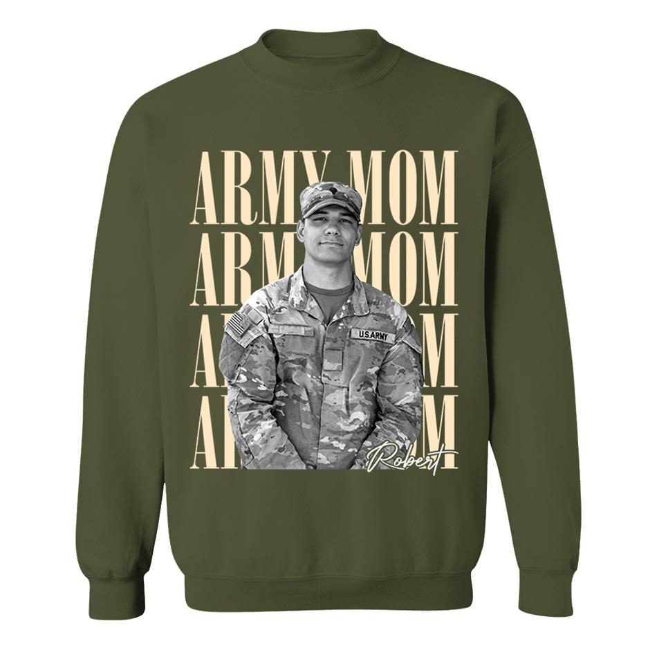 Retro Vintage Photo And Proud Military Family - Personalized Shirt Custom Graduate Picture Shirt Military Family Matching Shirt H2511 Trna