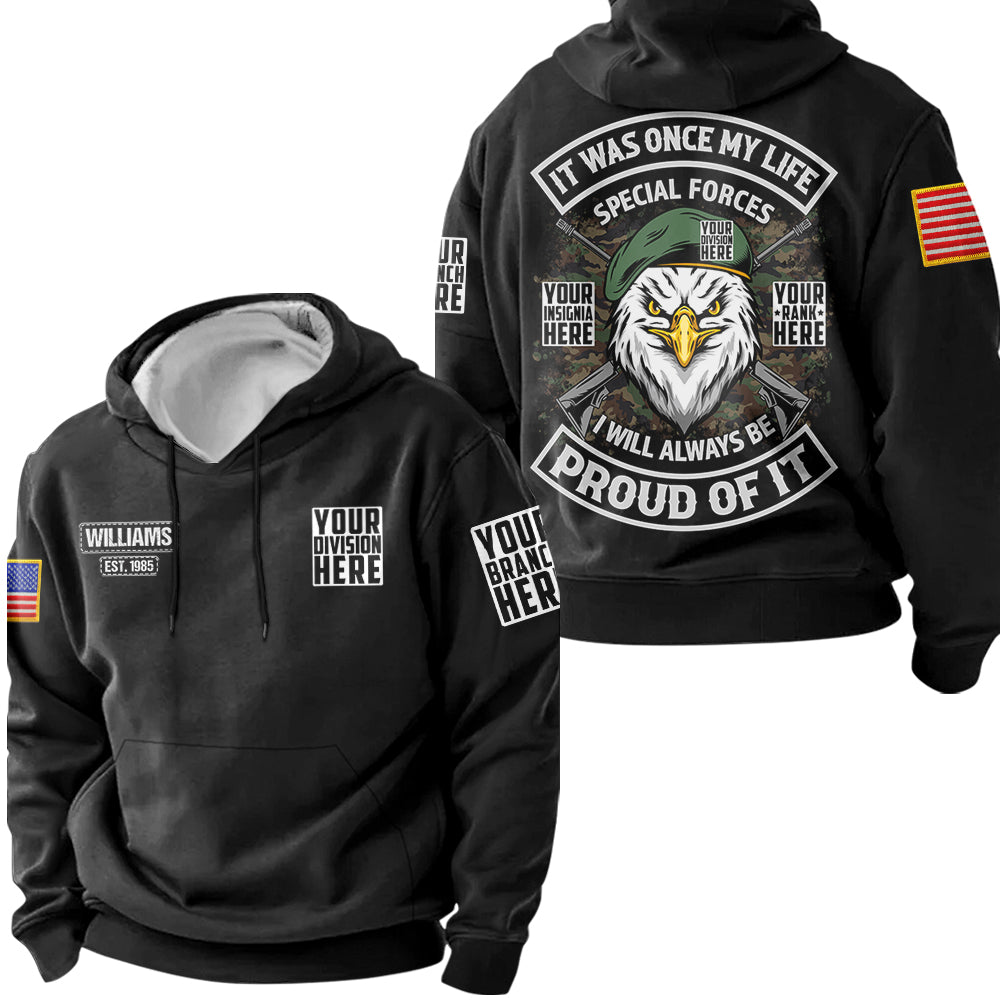 It Was Once My Life I Will Always Be Proud Of It Personalized All Over Print Shirt For Veteran H2511
