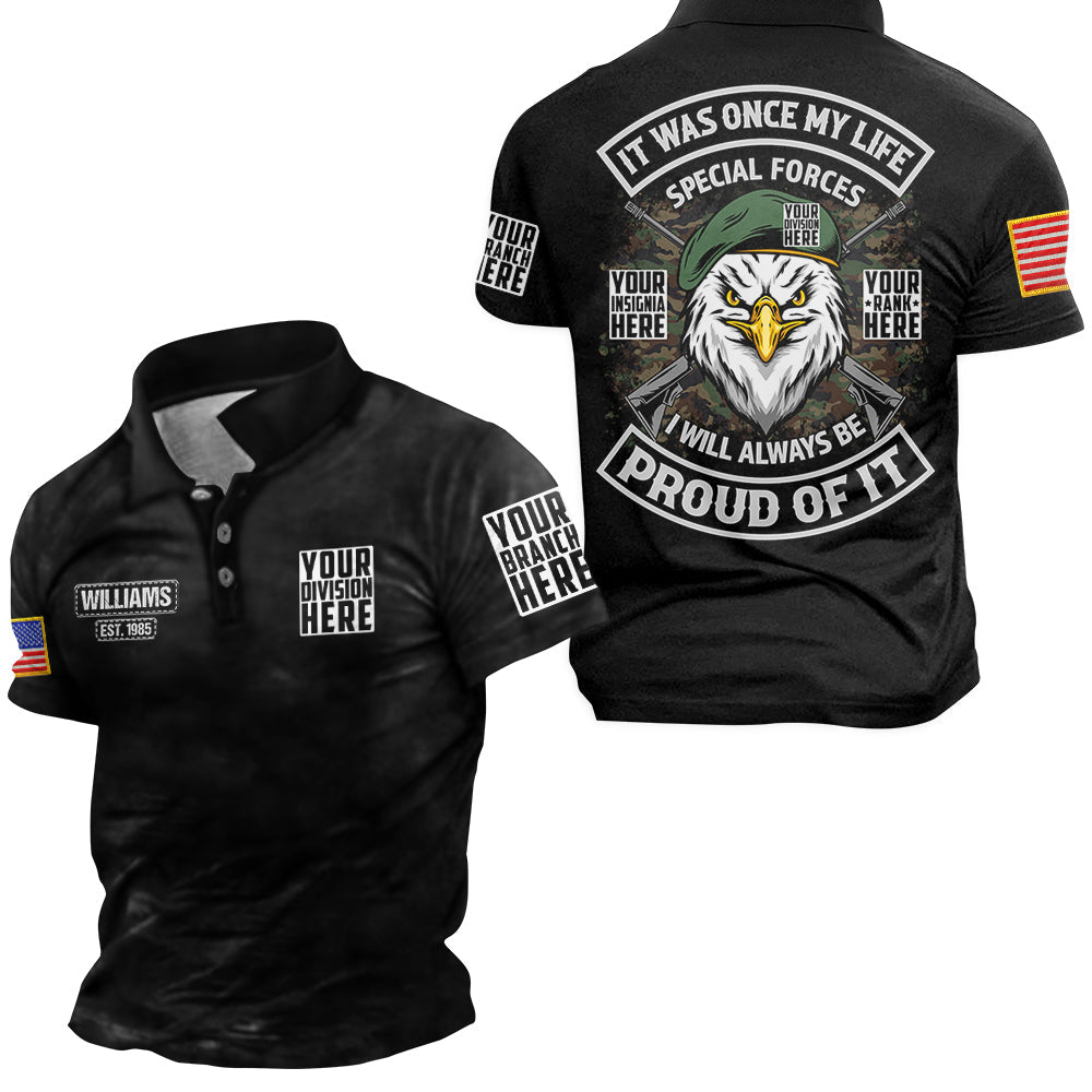 It Was Once My Life I Will Always Be Proud Of It Personalized All Over Print Shirt For Veteran H2511