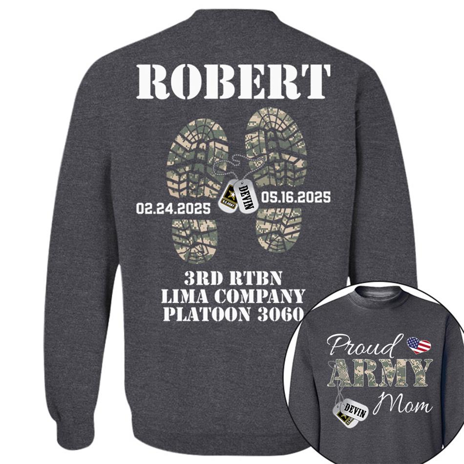 Proud Army Mom, Wife, Dad, Sister... US.Army Personalized Soldier's Name & Family Member Military Shirt H2511 Trna