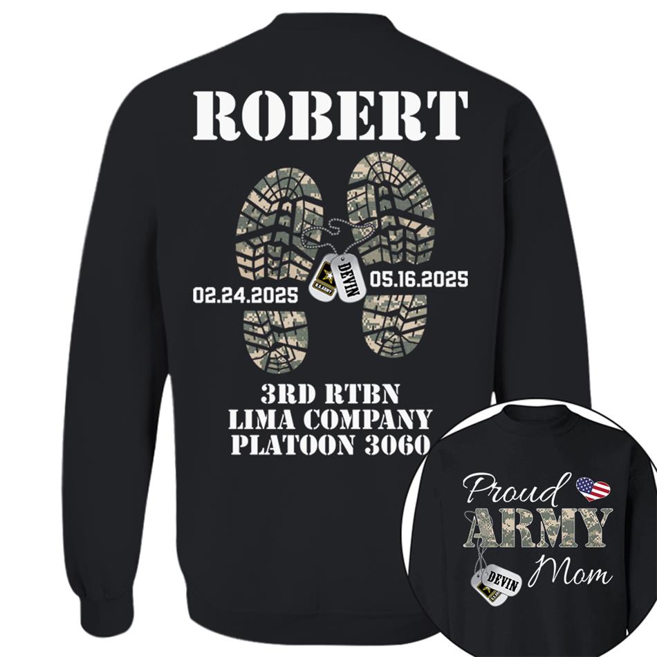 Proud Army Mom, Wife, Dad, Sister... US.Army Personalized Soldier's Name & Family Member Military Shirt H2511 Trna
