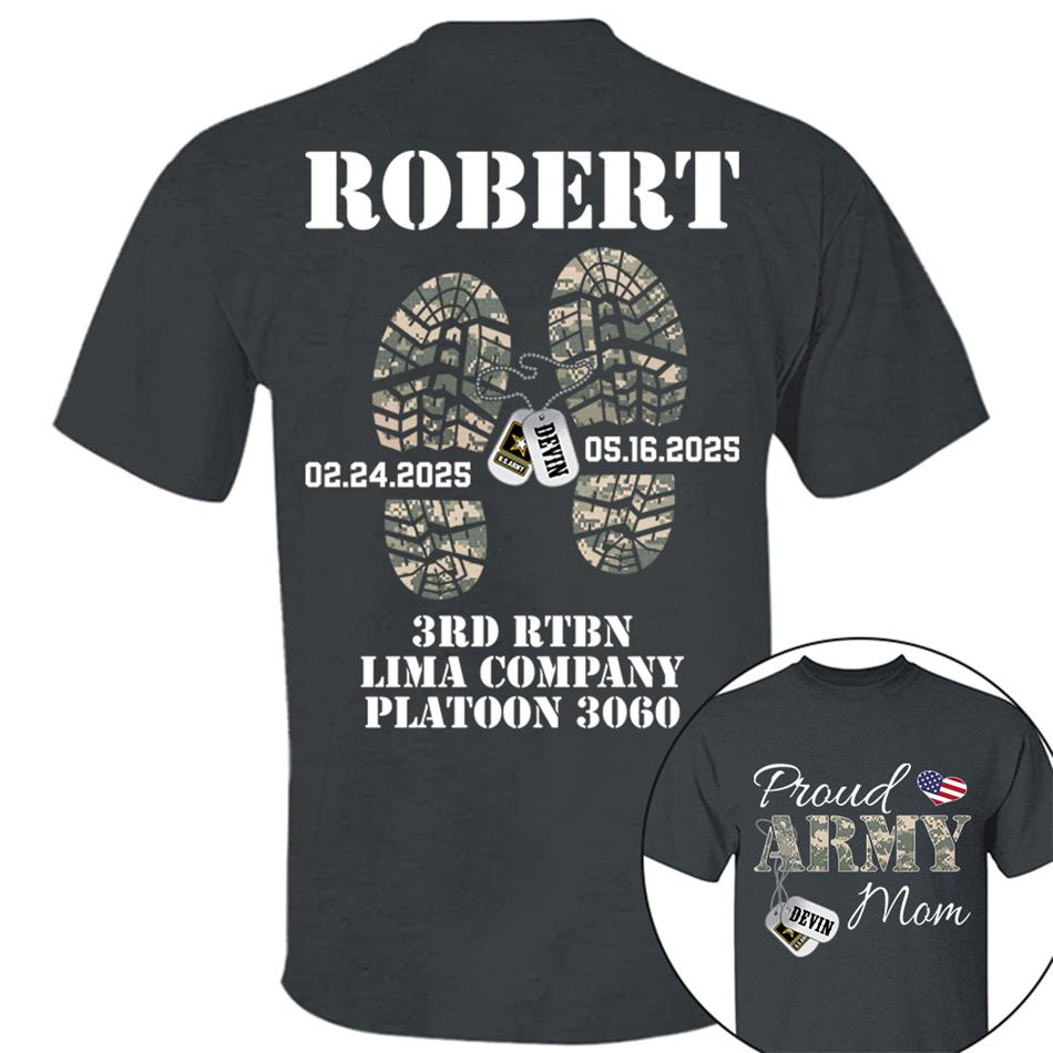 Proud Army Mom, Wife, Dad, Sister... US.Army Personalized Soldier's Name & Family Member Military Shirt H2511 Trna