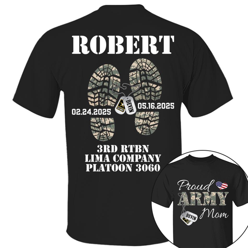 Proud Army Mom, Wife, Dad, Sister... US.Army Personalized Soldier's Name & Family Member Military Shirt H2511 Trna