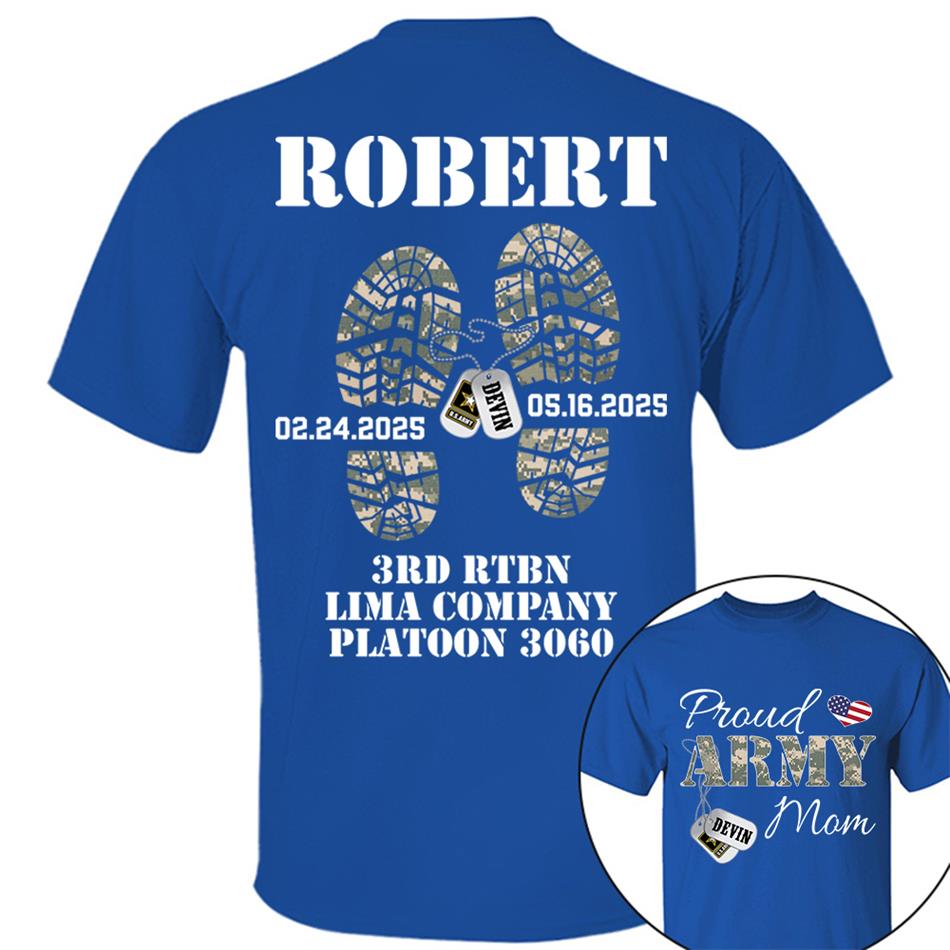 Proud Army Mom, Wife, Dad, Sister... US.Army Personalized Soldier's Name & Family Member Military Shirt H2511 Trna