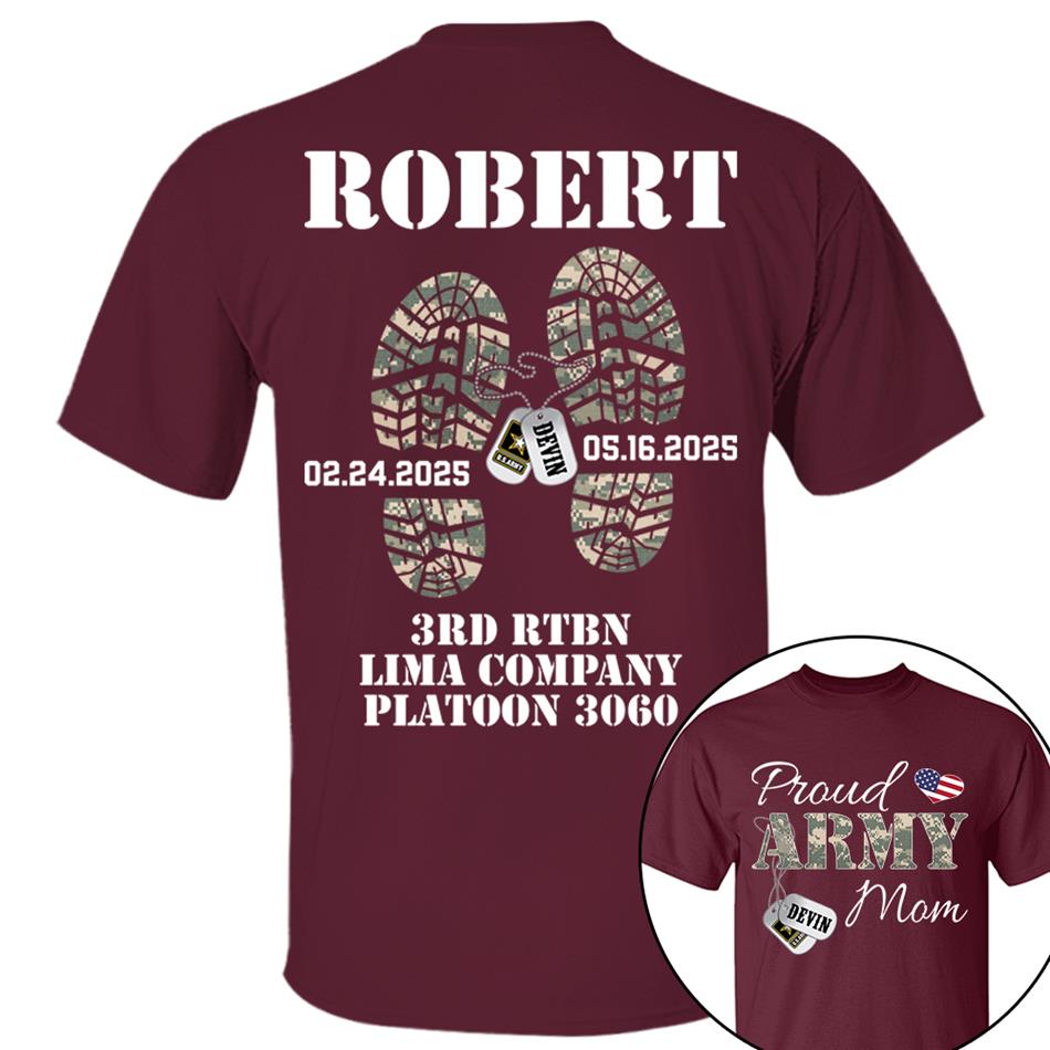 Proud Army Mom, Wife, Dad, Sister... US.Army Personalized Soldier's Name & Family Member Military Shirt H2511 Trna