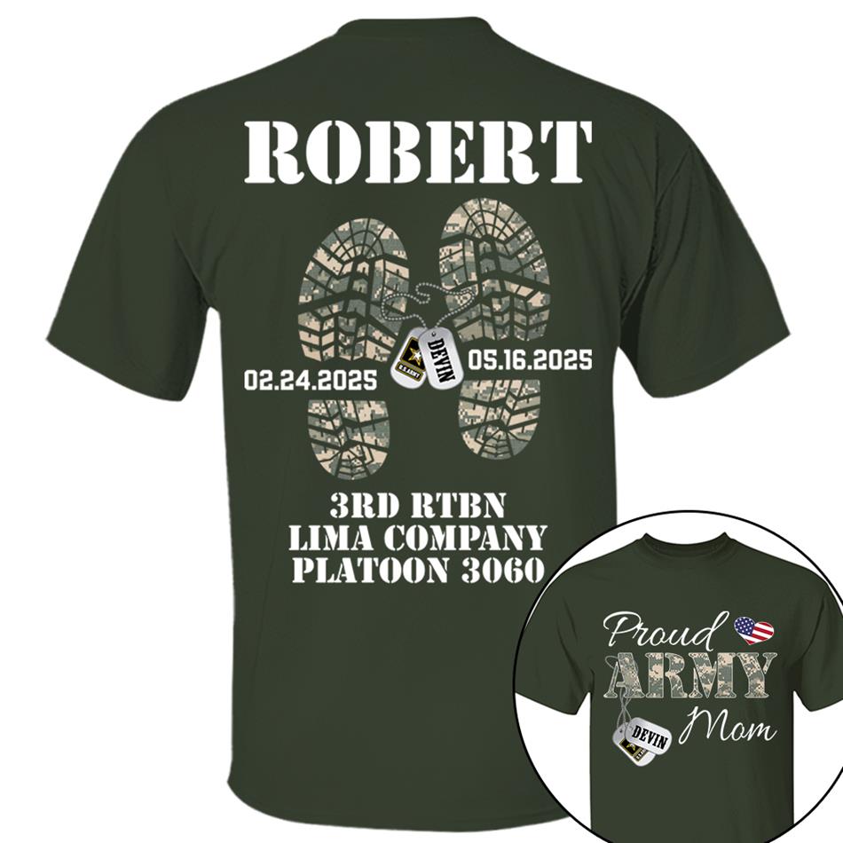 Proud Army Mom, Wife, Dad, Sister... US.Army Personalized Soldier's Name & Family Member Military Shirt H2511 Trna