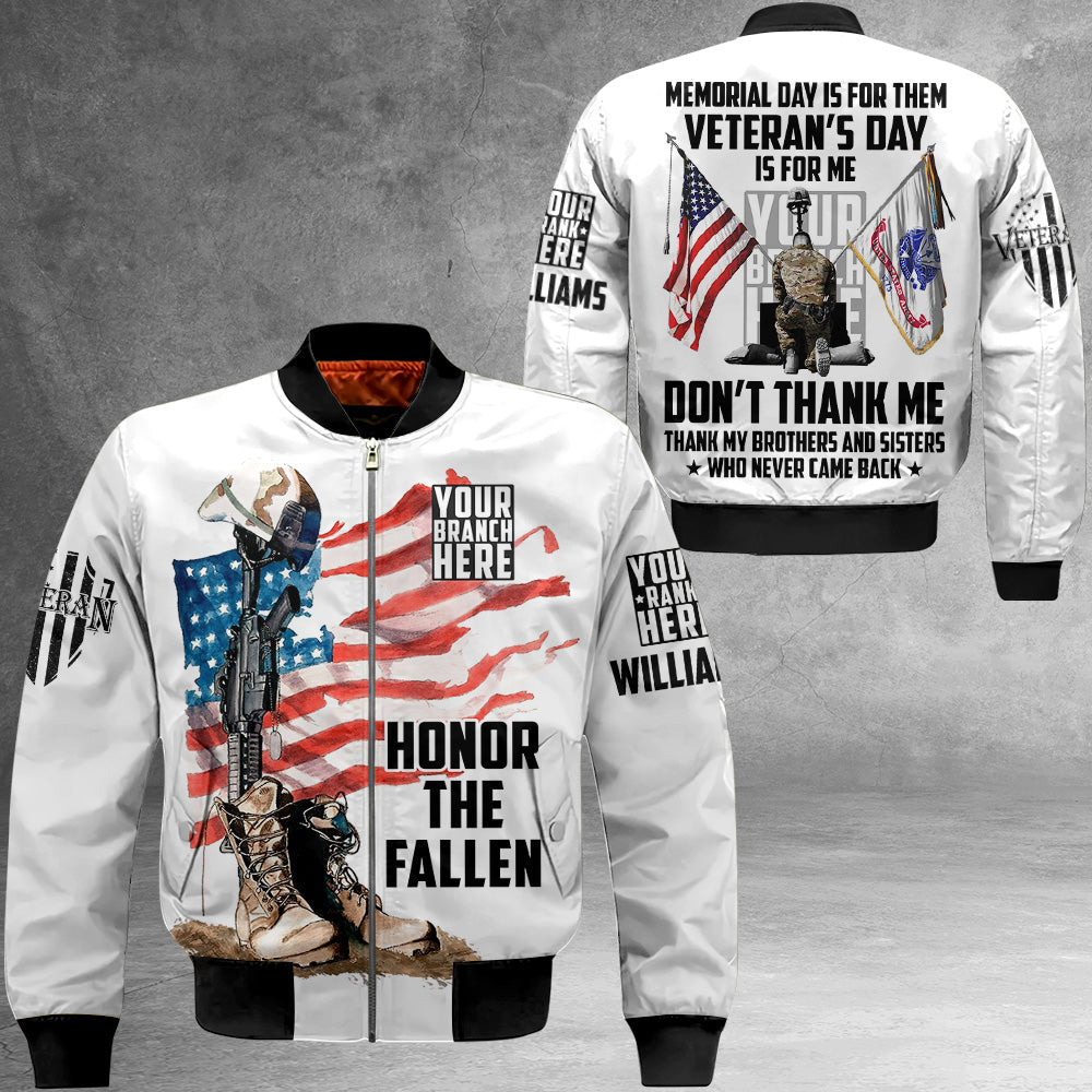 Memorial Day Is For Them Veterans Day Is For Me Dont Thank Me All Over Print Shirt For Veteran H2511